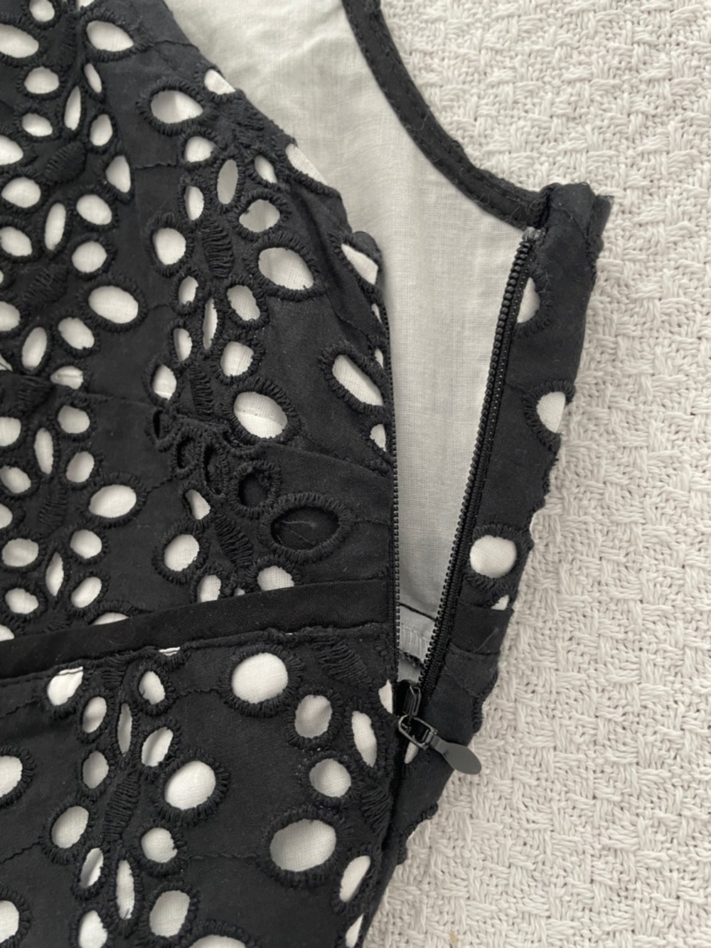 BB Dakota Black Eyelet Fit-and-Flare Midi Dress - Picture 4 of 6